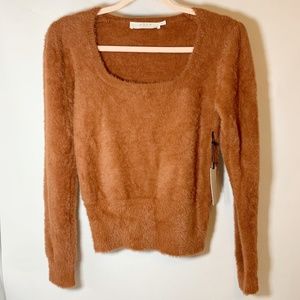 Astr Fuzzy Crop Sweater NWOT